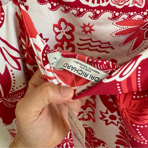 Tori Richard Rendezvous Sage Romper Cardinal Large Red BNWT - Picture 5 of 8